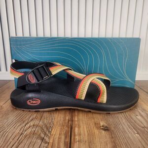 Chaco Z/1 Classic Tetra Moss Womens Size 11 Black Striped Hiking Strappy Sandals